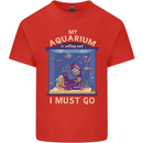 My Aquarium is Calling Tropical Fish Tank Kids T-Shirt Childrens Red