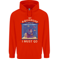 My Aquarium is Calling Tropical Fish Tank Mens 80% Cotton Hoodie Bright Red