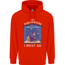 My Aquarium is Calling Tropical Fish Tank Mens 80% Cotton Hoodie Bright Red