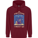 My Aquarium is Calling Tropical Fish Tank Mens 80% Cotton Hoodie Maroon