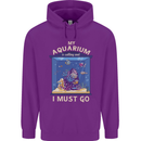 My Aquarium is Calling Tropical Fish Tank Mens 80% Cotton Hoodie Purple