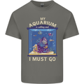My Aquarium is Calling Tropical Fish Tank Mens Cotton T-Shirt Tee Top Charcoal