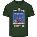 My Aquarium is Calling Tropical Fish Tank Mens Cotton T-Shirt Tee Top Forest Green