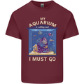 My Aquarium is Calling Tropical Fish Tank Mens Cotton T-Shirt Tee Top Maroon
