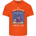 My Aquarium is Calling Tropical Fish Tank Mens Cotton T-Shirt Tee Top Orange