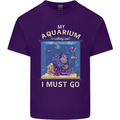 My Aquarium is Calling Tropical Fish Tank Mens Cotton T-Shirt Tee Top Purple