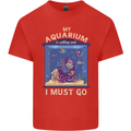 My Aquarium is Calling Tropical Fish Tank Mens Cotton T-Shirt Tee Top Red