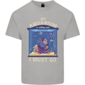 My Aquarium is Calling Tropical Fish Tank Mens Cotton T-Shirt Tee Top Sports Grey