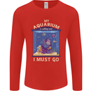 My Aquarium is Calling Tropical Fish Tank Mens Long Sleeve T-Shirt Red