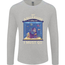 My Aquarium is Calling Tropical Fish Tank Mens Long Sleeve T-Shirt Sports Grey