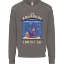 My Aquarium is Calling Tropical Fish Tank Mens Sweatshirt Jumper Charcoal