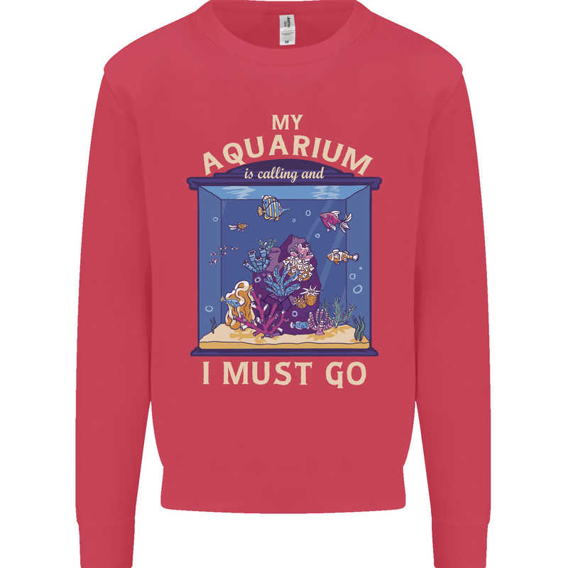 My Aquarium is Calling Tropical Fish Tank Mens Sweatshirt Jumper Heliconia