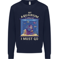 My Aquarium is Calling Tropical Fish Tank Mens Sweatshirt Jumper Navy Blue
