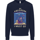 My Aquarium is Calling Tropical Fish Tank Mens Sweatshirt Jumper Navy Blue