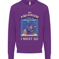 My Aquarium is Calling Tropical Fish Tank Mens Sweatshirt Jumper Purple