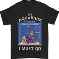 My Aquarium is Calling Tropical Fish Tank Mens T-Shirt 100% Cotton Black