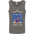 My Aquarium is Calling Tropical Fish Tank Mens Vest Tank Top Charcoal