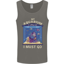 My Aquarium is Calling Tropical Fish Tank Mens Vest Tank Top Charcoal