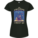 My Aquarium is Calling Tropical Fish Tank Womens Petite Cut T-Shirt Black