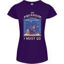 My Aquarium is Calling Tropical Fish Tank Womens Petite Cut T-Shirt Purple