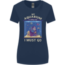 My Aquarium is Calling Tropical Fish Tank Womens Wider Cut T-Shirt Navy Blue