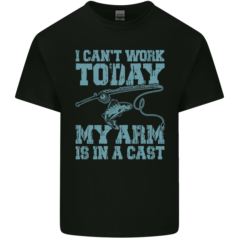 My Arm is in a Cast Funny Fishing Fisherman Kids T-Shirt Childrens Black