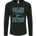 My Arm is in a Cast Funny Fishing Fisherman Mens Long Sleeve T-Shirt Black