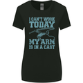 My Arm is in a Cast Funny Fishing Fisherman Womens Wider Cut T-Shirt Black