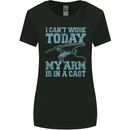 My Arm is in a Cast Funny Fishing Fisherman Womens Wider Cut T-Shirt Black
