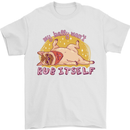 My Belly Wont Rub Itself Funny Pug Dog Mens T-Shirt 100% Cotton White