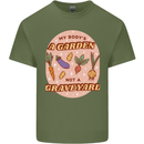 My Bodys a Garden Not a Graveyard Vegan Mens Cotton T-Shirt Tee Top Military Green