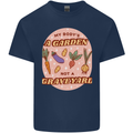 My Bodys a Garden Not a Graveyard Vegan Mens Cotton T-Shirt Tee Top Navy Blue