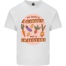 My Bodys a Garden Not a Graveyard Vegan Mens Cotton T-Shirt Tee Top White