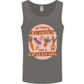 My Bodys a Garden Not a Graveyard Vegan Mens Vest Tank Top Charcoal