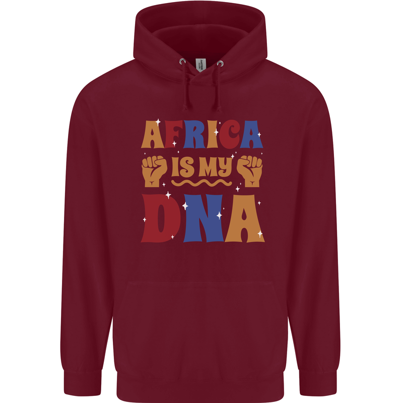 My DNA Juneteenth Black Lives Matter African Childrens Kids Hoodie Maroon