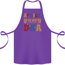 My DNA Juneteenth Black Lives Matter African Cotton Apron 100% Organic Purple