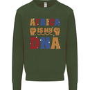 My DNA Juneteenth Black Lives Matter African Kids Sweatshirt Jumper Forest Green