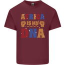 My DNA Juneteenth Black Lives Matter African Mens Cotton T-Shirt Tee Top Maroon