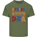 My DNA Juneteenth Black Lives Matter African Mens Cotton T-Shirt Tee Top Military Green