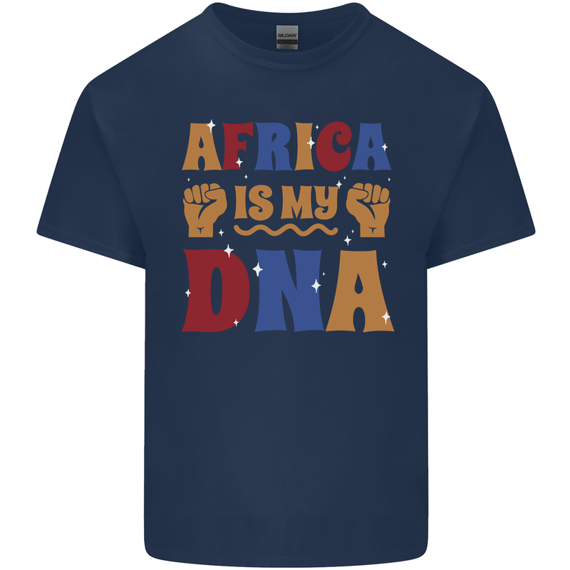 My DNA Juneteenth Black Lives Matter African Mens Cotton T-Shirt Tee Top Navy Blue