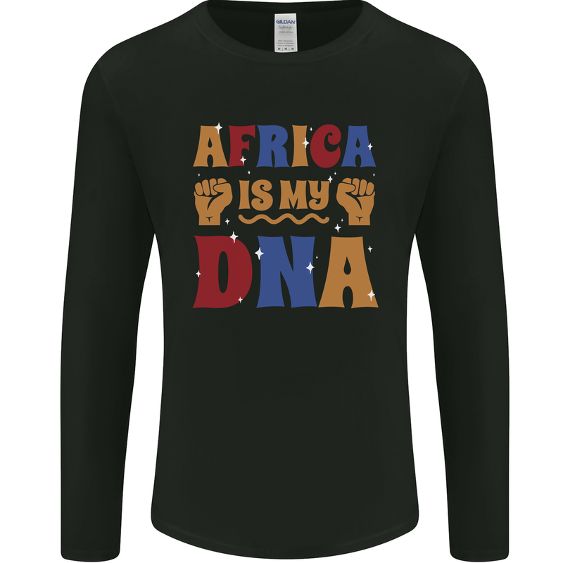 My DNA Juneteenth Black Lives Matter African Mens Long Sleeve T-Shirt Black