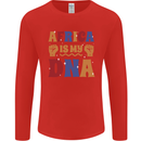 My DNA Juneteenth Black Lives Matter African Mens Long Sleeve T-Shirt Red