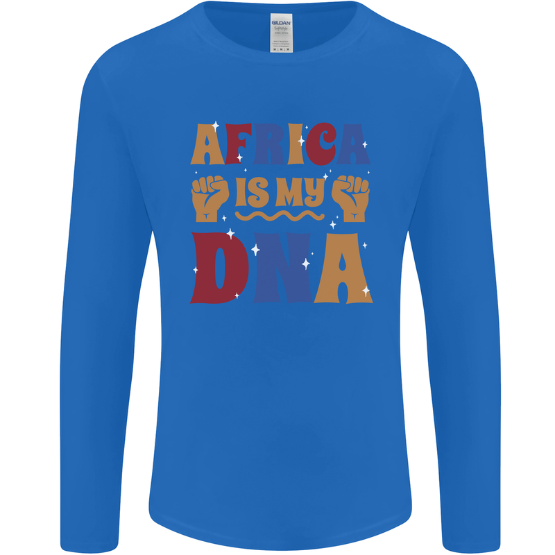 My DNA Juneteenth Black Lives Matter African Mens Long Sleeve T-Shirt Royal Blue