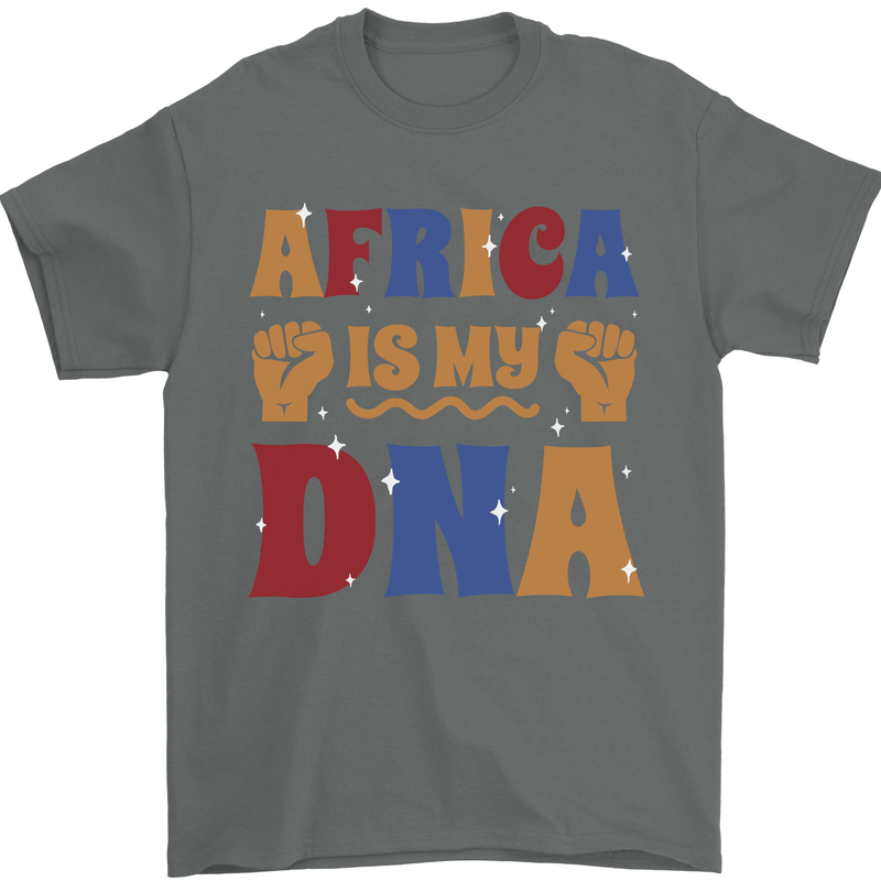My DNA Juneteenth Black Lives Matter African Mens T-Shirt 100% Cotton Charcoal