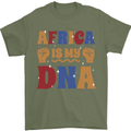 My DNA Juneteenth Black Lives Matter African Mens T-Shirt 100% Cotton Military Green