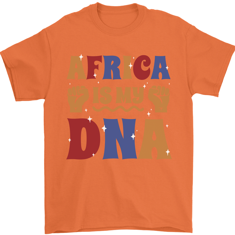My DNA Juneteenth Black Lives Matter African Mens T-Shirt 100% Cotton Orange