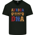 My DNA Juneteenth Black Lives Matter African Mens V-Neck Cotton T-Shirt Black