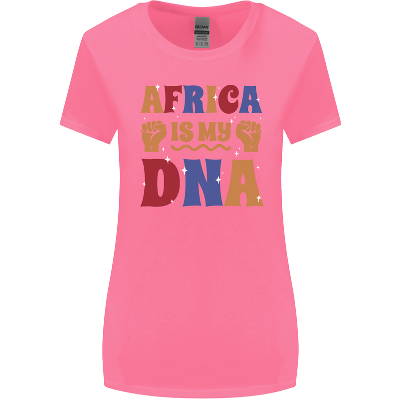 My DNA Juneteenth Black Lives Matter African Womens Wider Cut T-Shirt Azalea