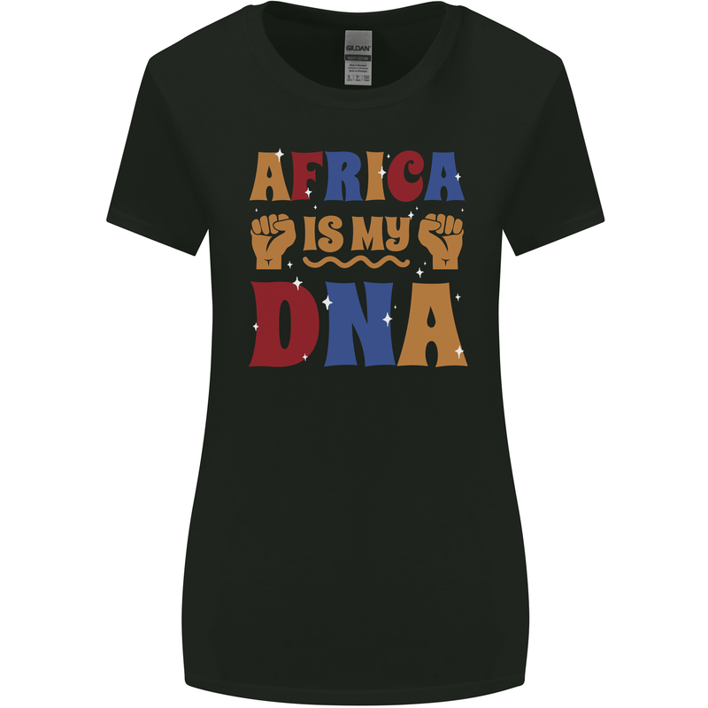 My DNA Juneteenth Black Lives Matter African Womens Wider Cut T-Shirt Black