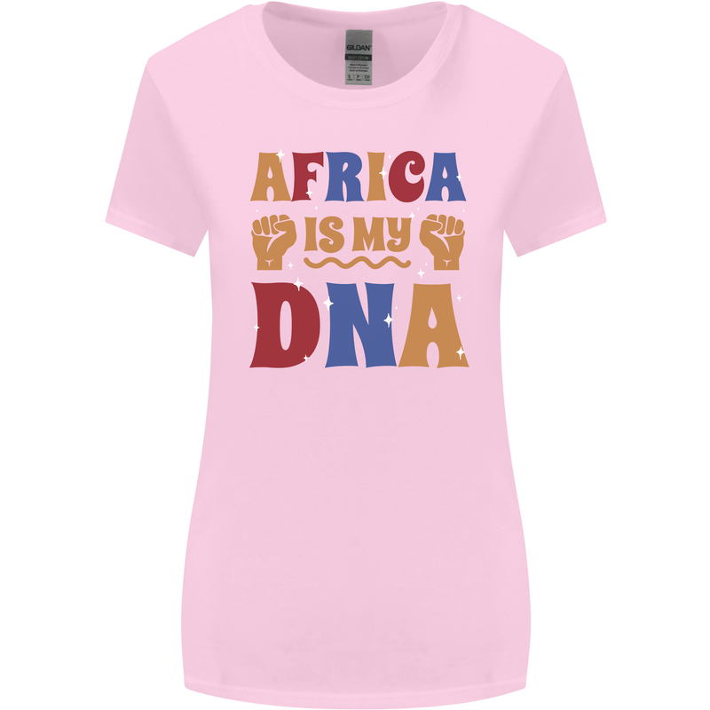 My DNA Juneteenth Black Lives Matter African Womens Wider Cut T-Shirt Light Pink